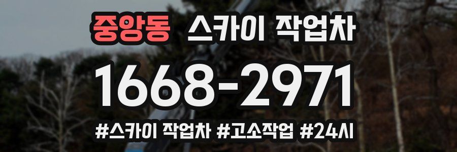 중앙동 스카이 작업차