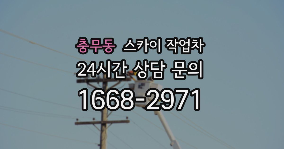 충무동 스카이 작업차