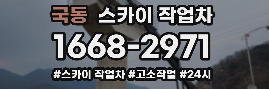 국동 스카이 작업차