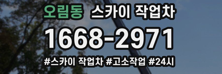 오림동 스카이 작업차