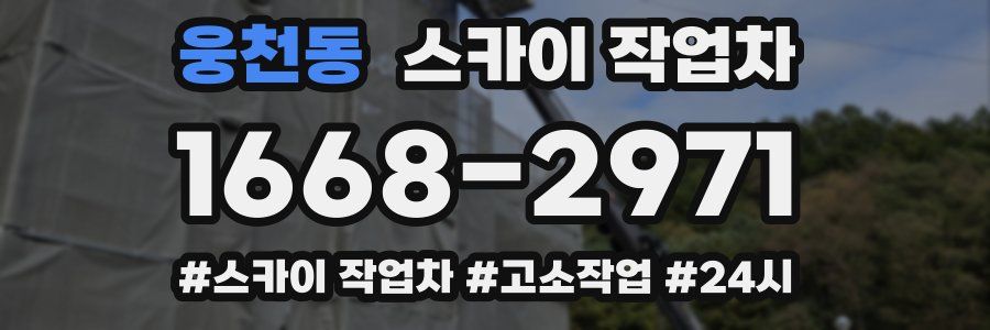 웅천동 스카이 작업차