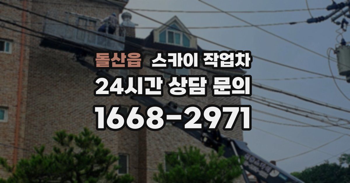 돌산읍 스카이 작업차