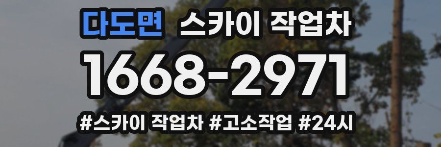 다도면 스카이 작업차