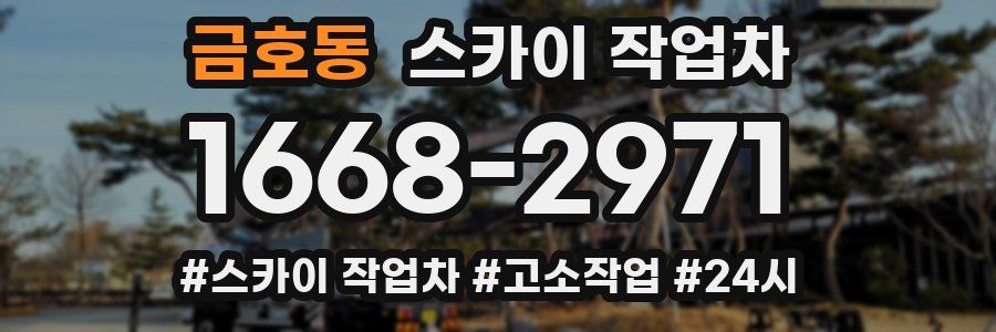 금호동 스카이 작업차
