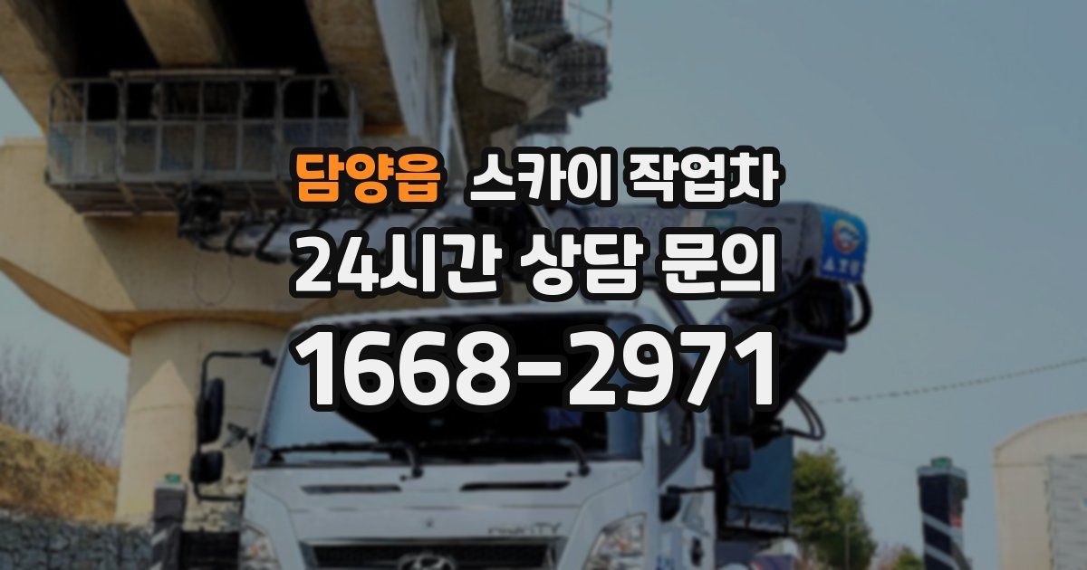 담양읍 스카이 작업차