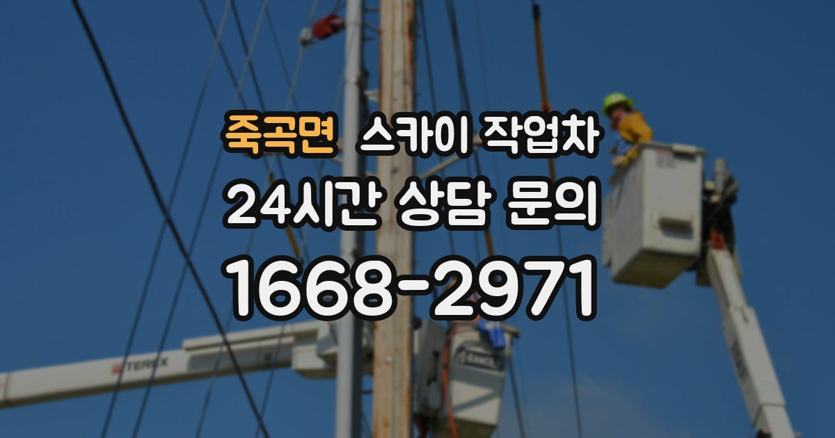 죽곡면 스카이 작업차