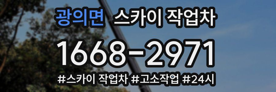 광의면 스카이 작업차