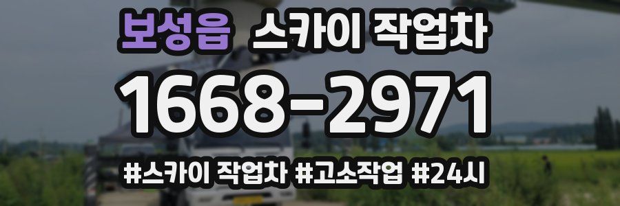 보성읍 스카이 작업차