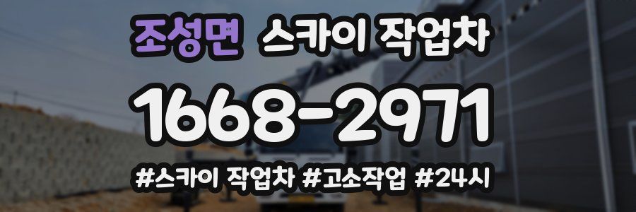 조성면 스카이 작업차