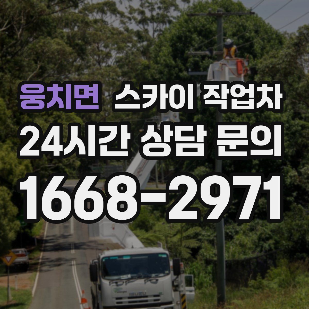 웅치면 스카이 작업차