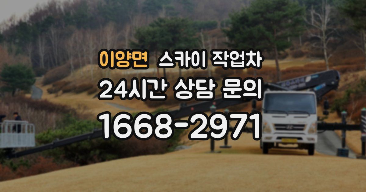 이양면 스카이 작업차