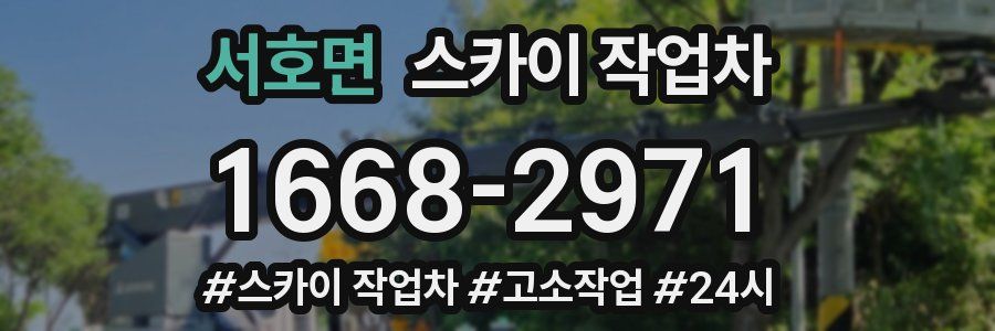 서호면 스카이 작업차