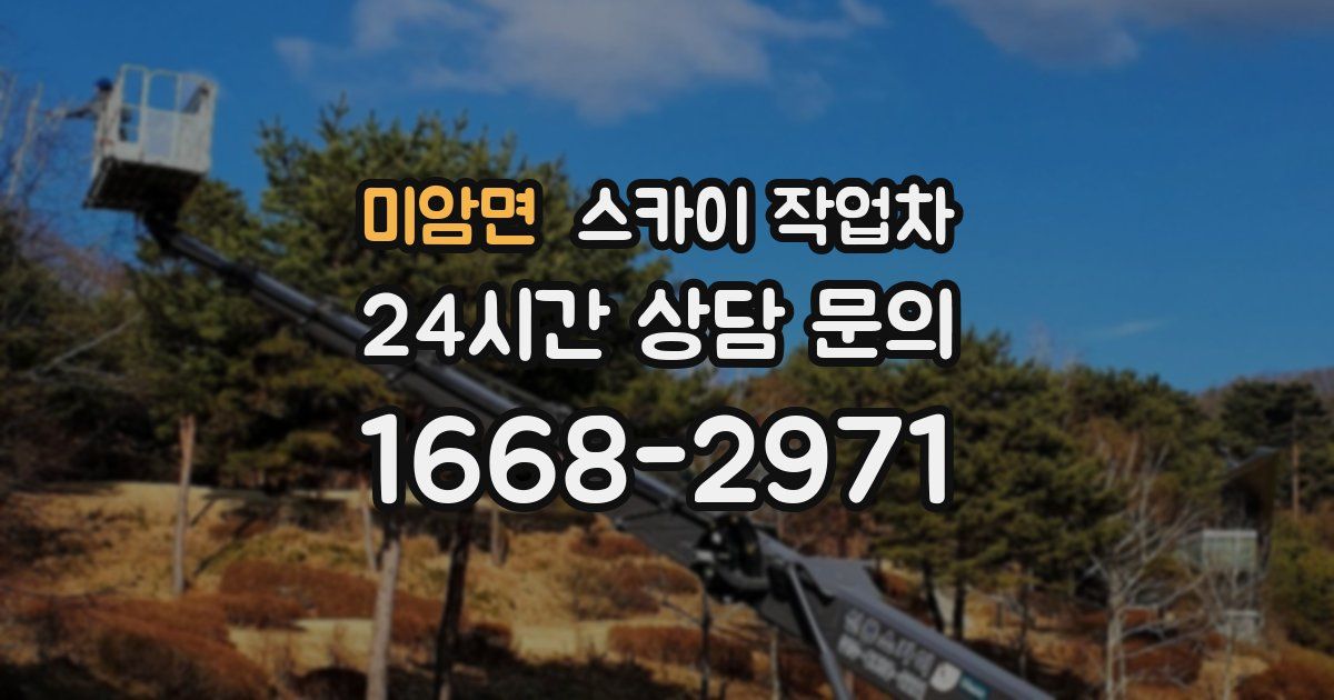 미암면 스카이 작업차