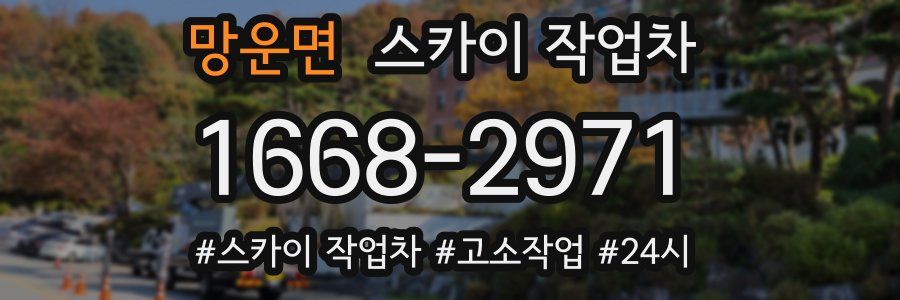 망운면 스카이 작업차