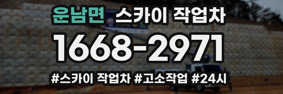 운남면 스카이 작업차