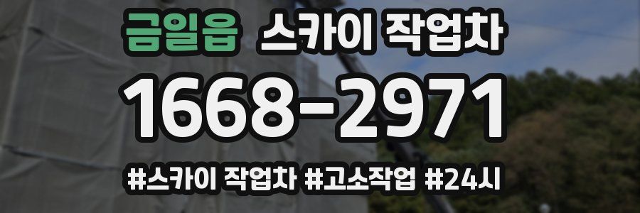 금일읍 스카이 작업차