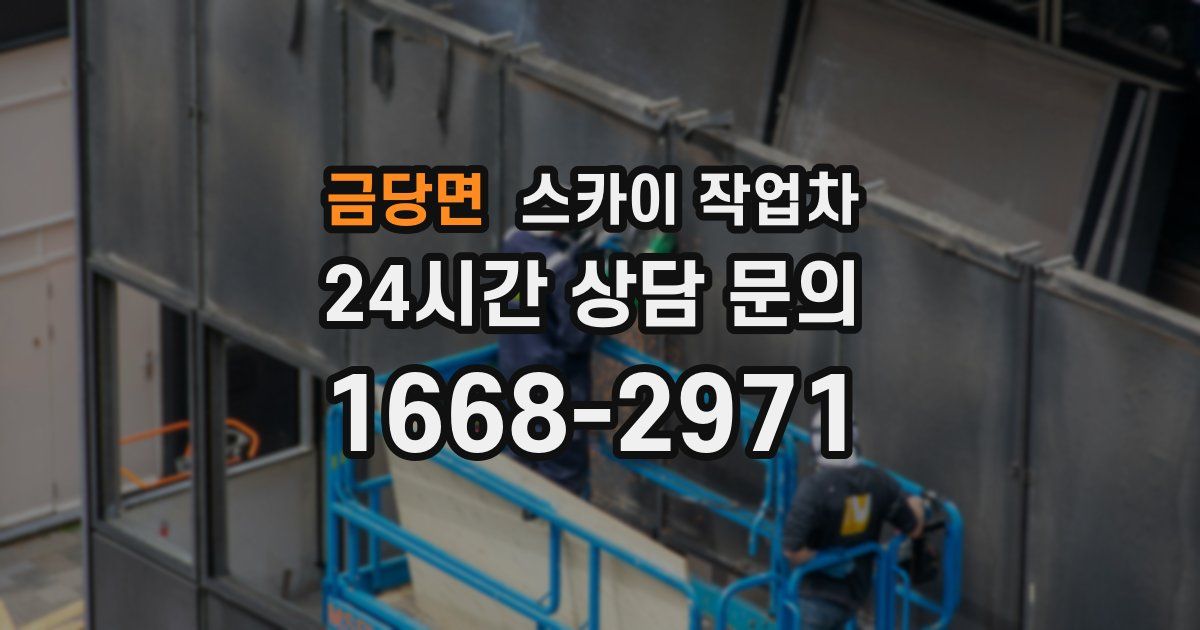 금당면 스카이 작업차