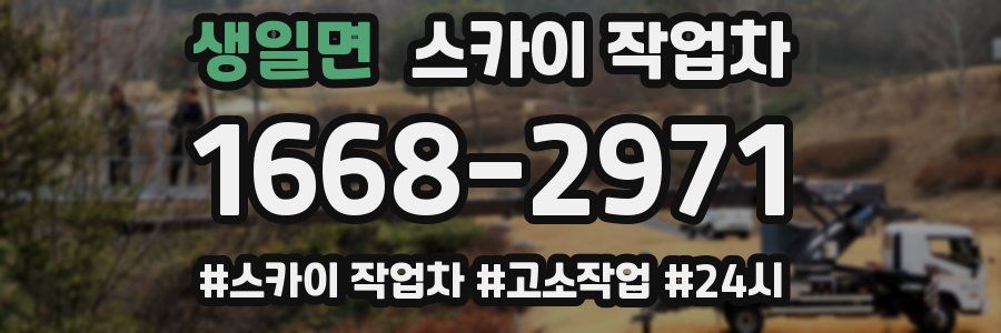 생일면 스카이 작업차