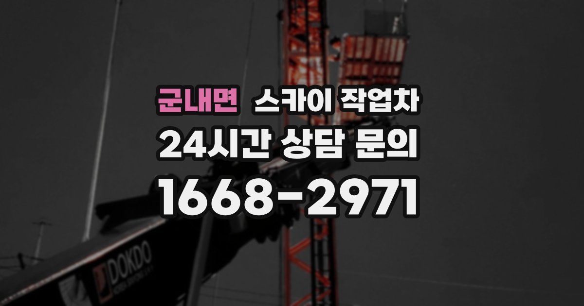 군내면 스카이 작업차