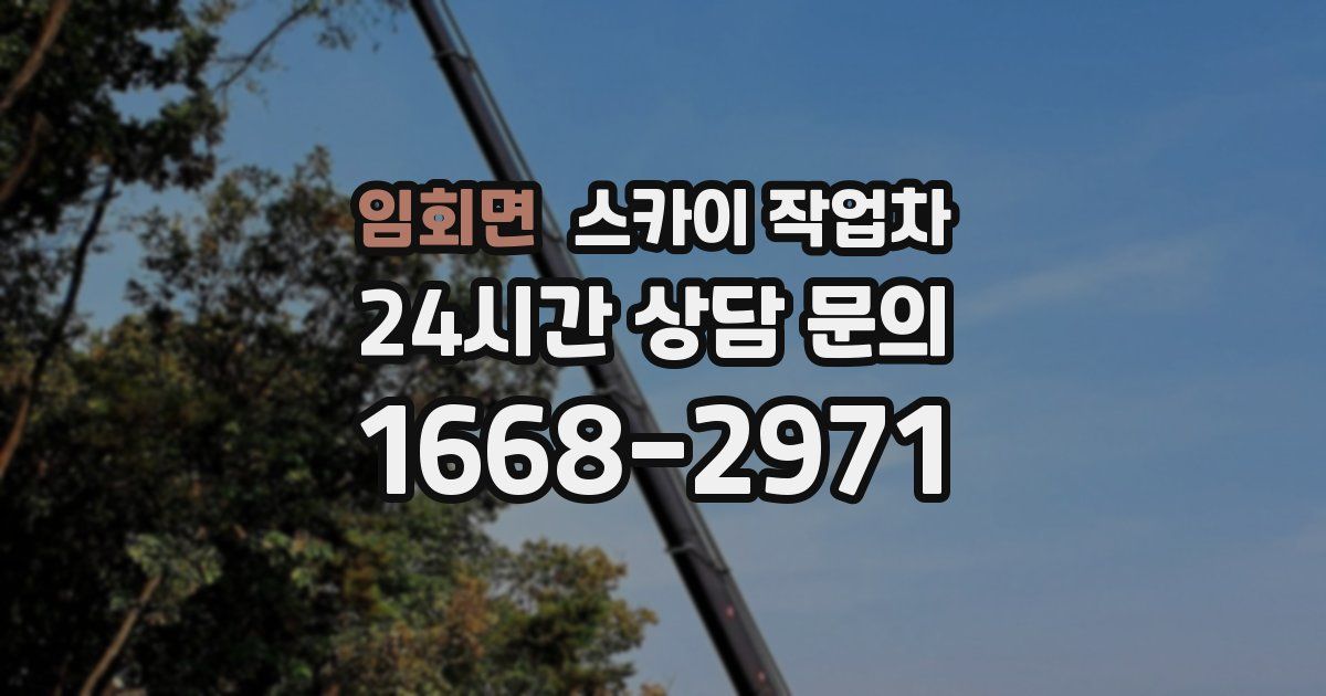 임회면 스카이 작업차