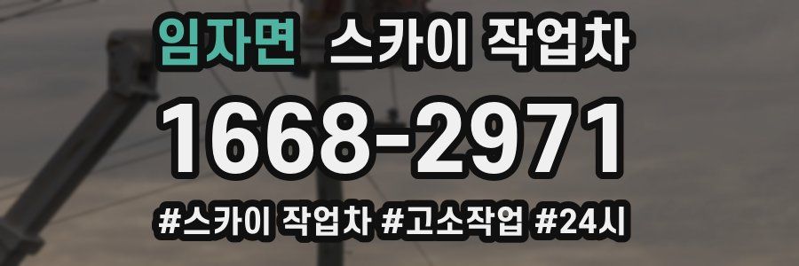 임자면 스카이 작업차