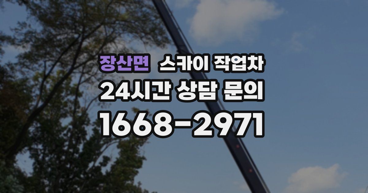 장산면 스카이 작업차