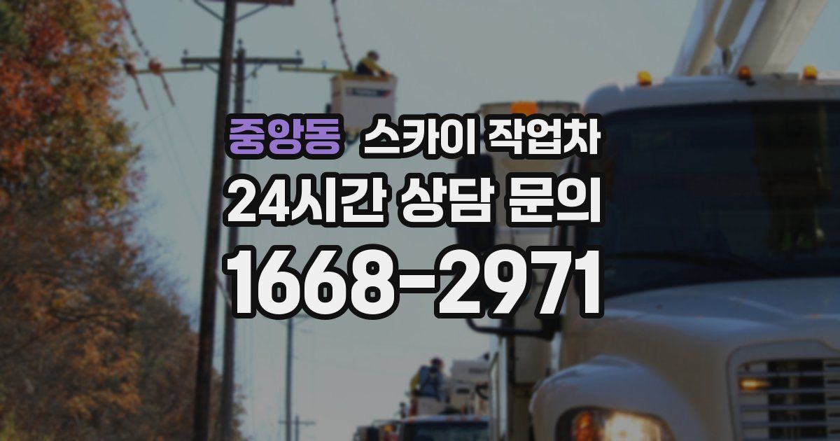 중앙동 스카이 작업차