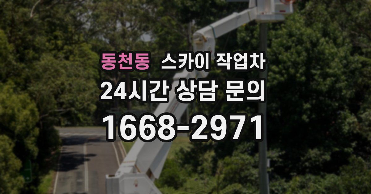 동천동 스카이 작업차