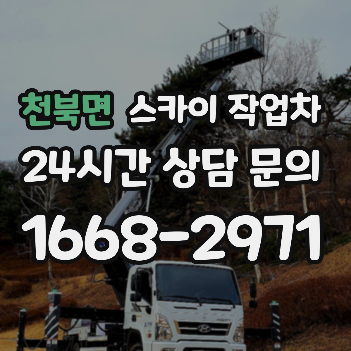 천북면 스카이 작업차