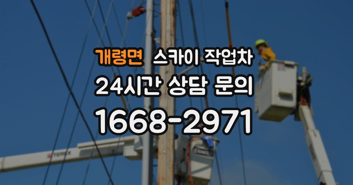 개령면 스카이 작업차