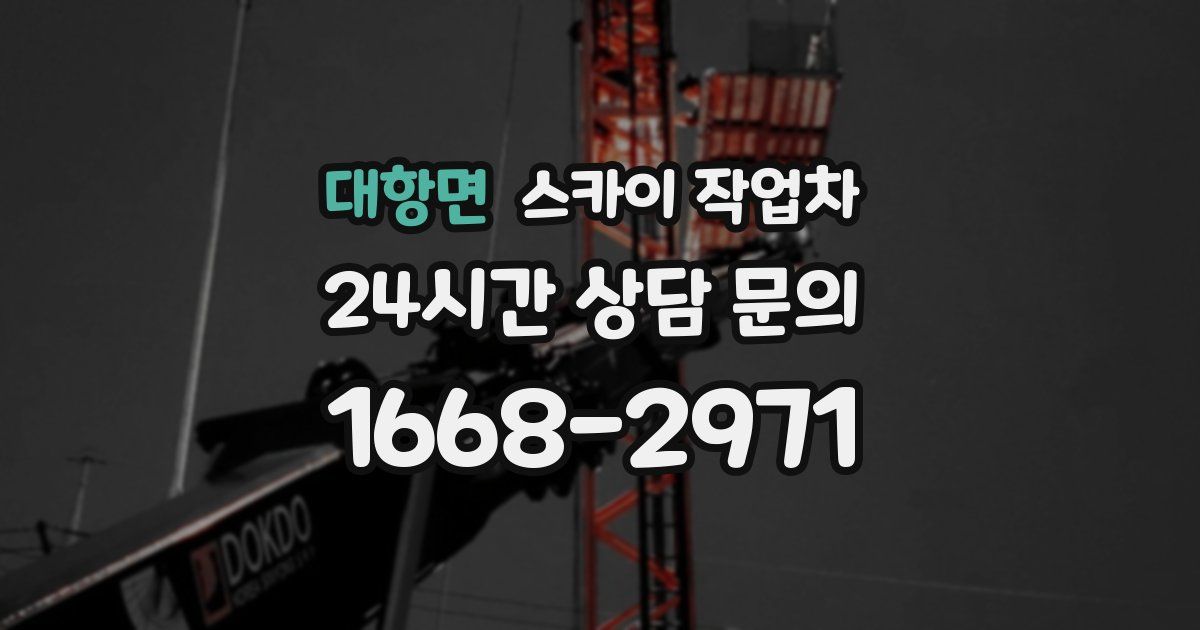 대항면 스카이 작업차