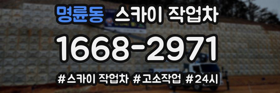 명륜동 스카이 작업차