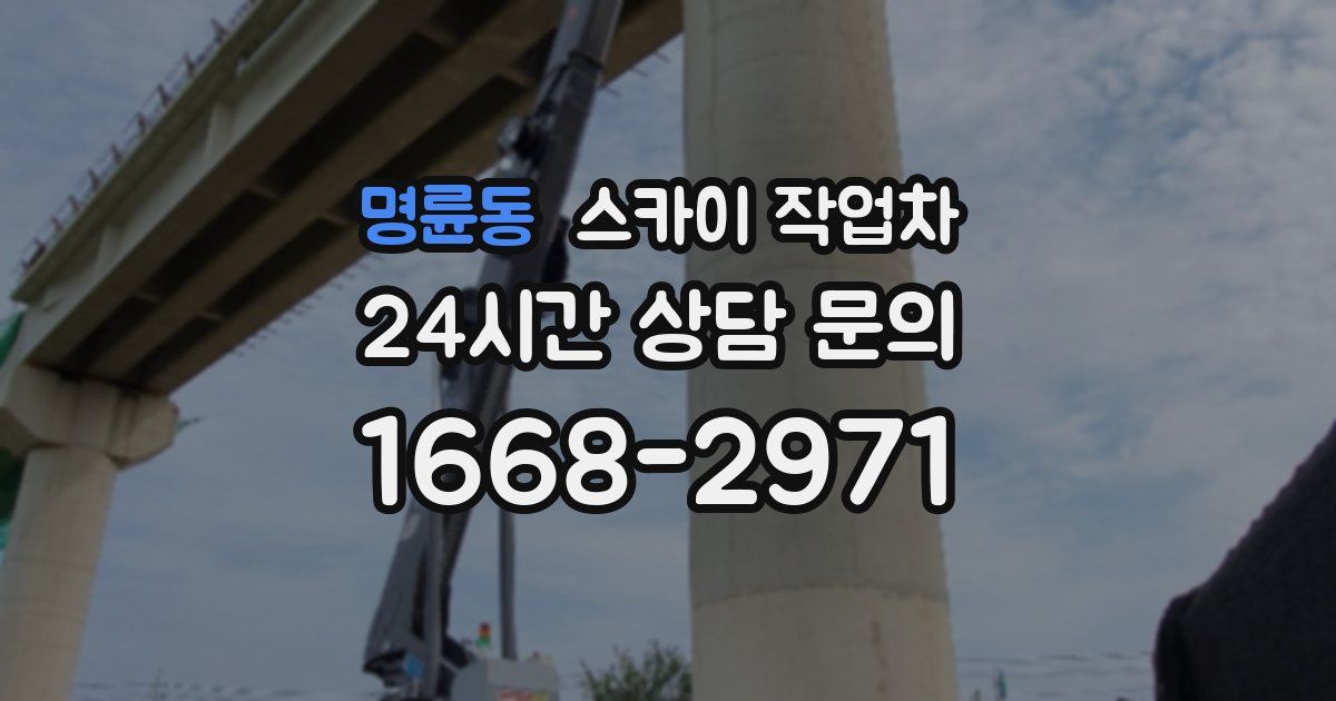 명륜동 스카이 작업차