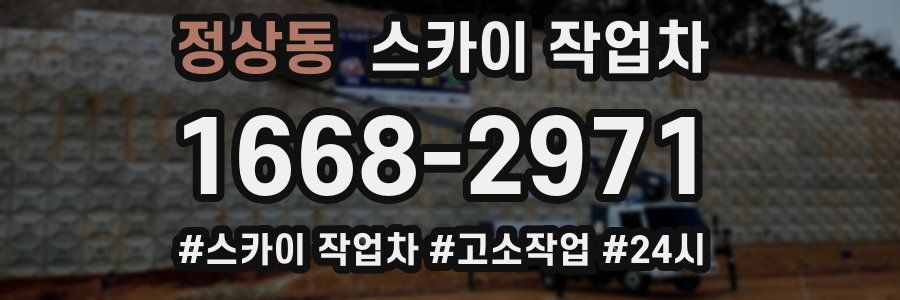 정상동 스카이 작업차