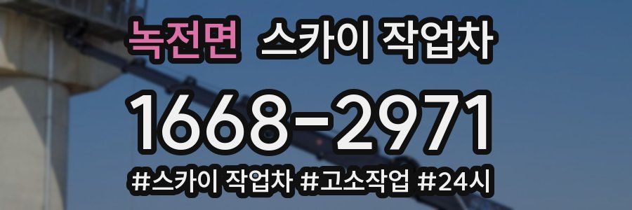 녹전면 스카이 작업차