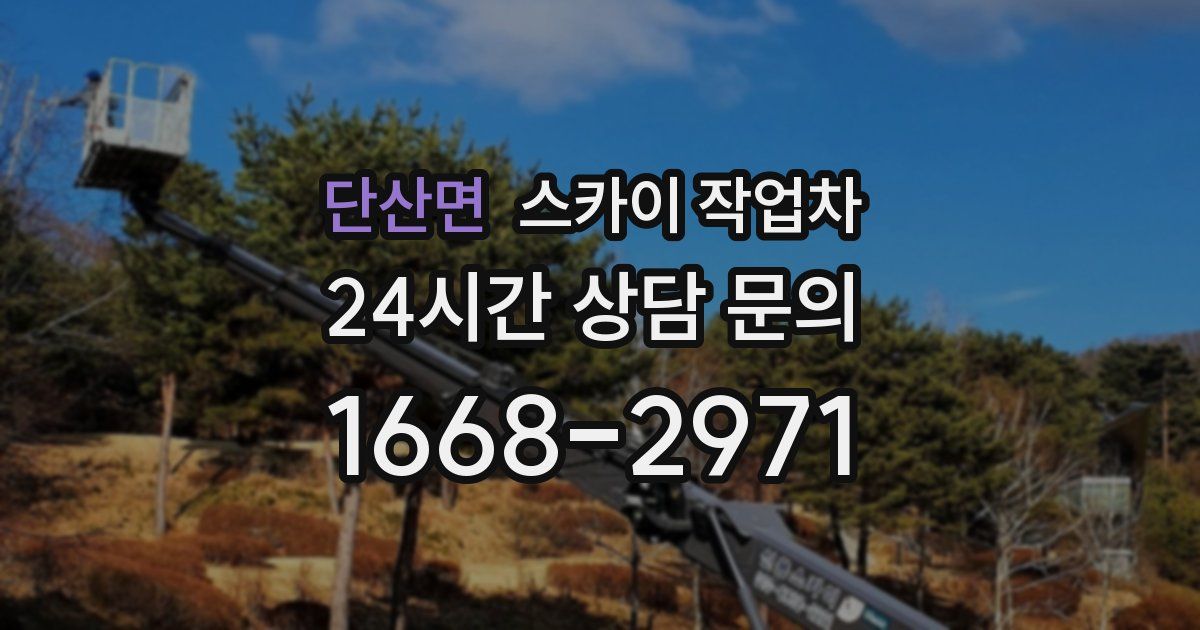 단산면 스카이 작업차