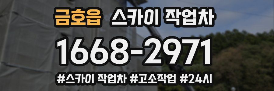 금호읍 스카이 작업차