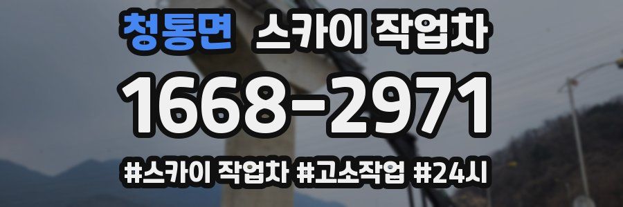 청통면 스카이 작업차