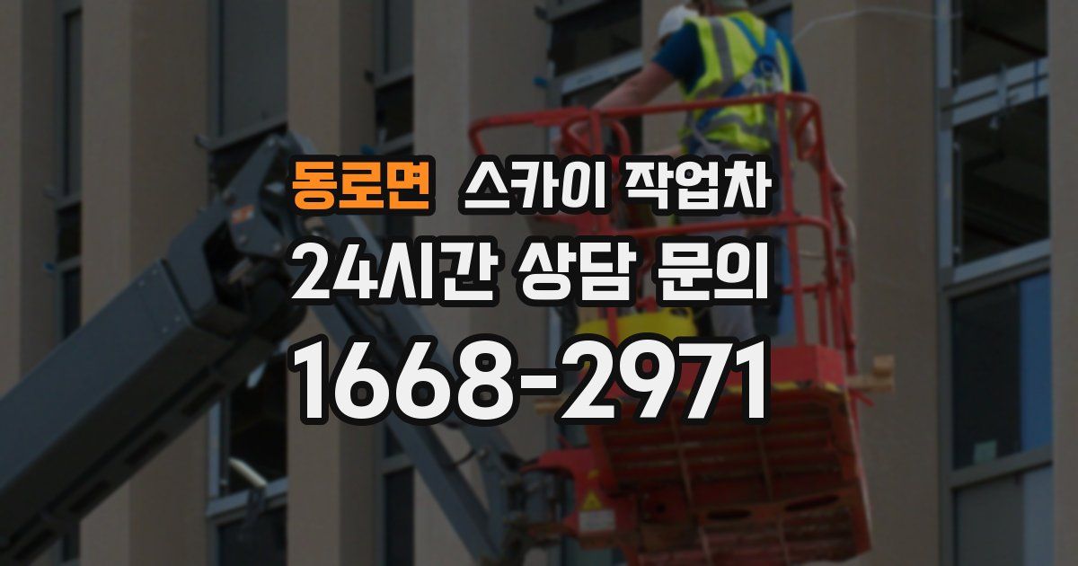 동로면 스카이 작업차