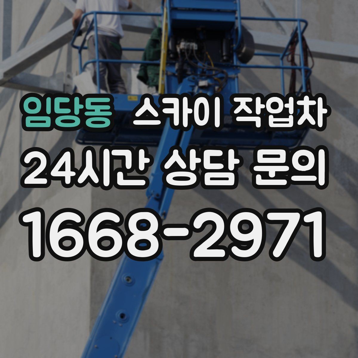 임당동 스카이 작업차 보안등 교체가 높은 곳일 때 해결