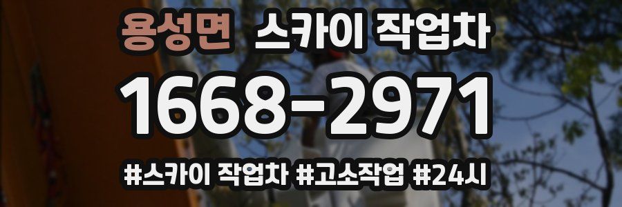 용성면 스카이 작업차