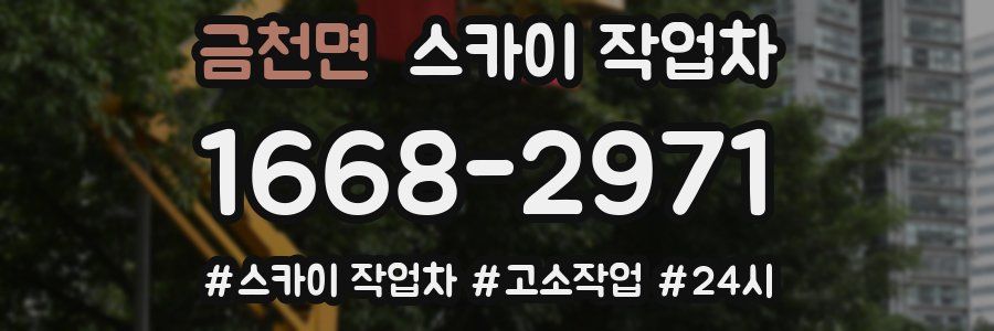 금천면 스카이 작업차