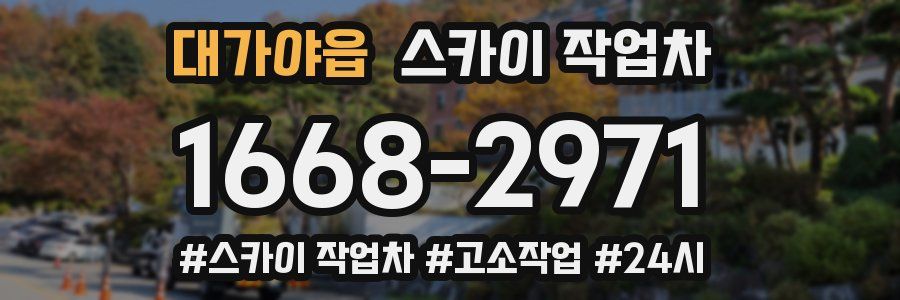 대가야읍 스카이 작업차