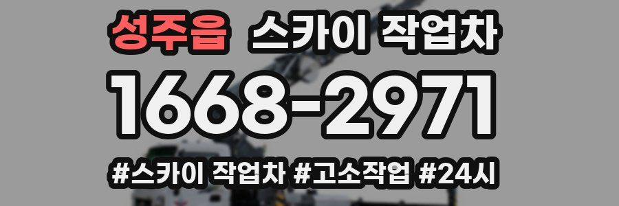 성주읍 스카이 작업차