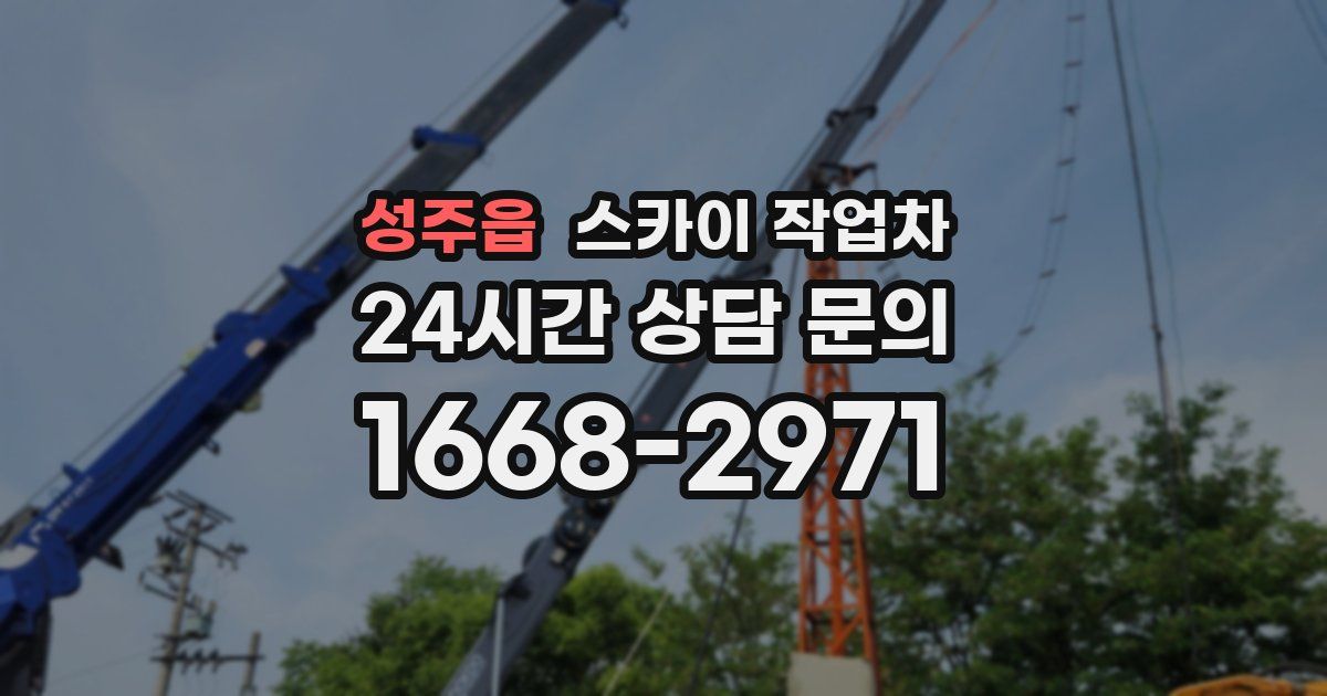 성주읍 스카이 작업차