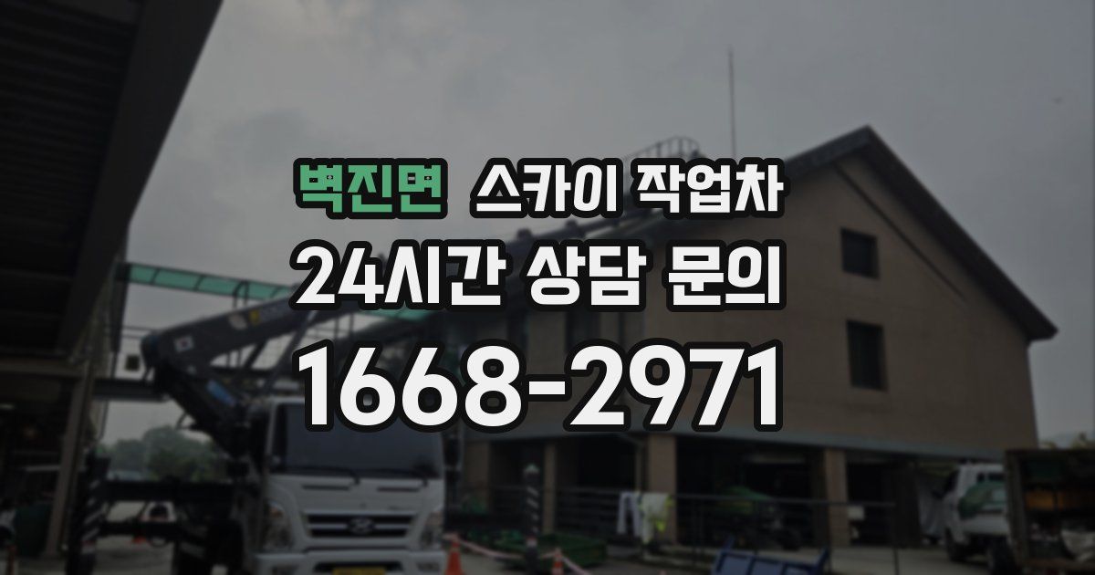 벽진면 스카이 작업차