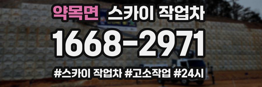 약목면 스카이 작업차