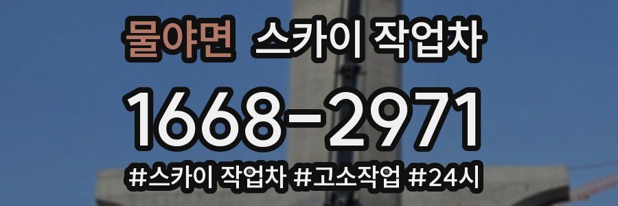 물야면 스카이 작업차