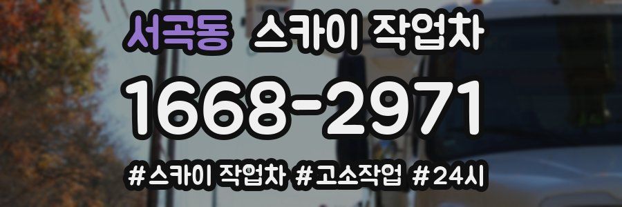 서곡동 스카이 작업차