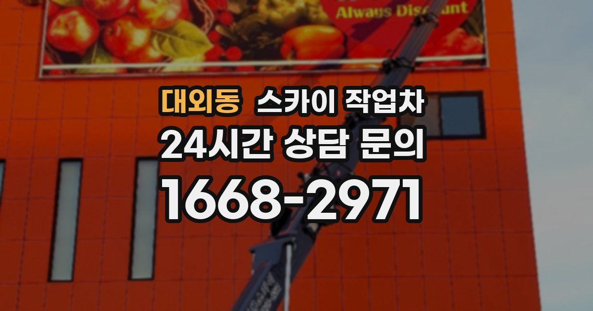 대외동 스카이 작업차
